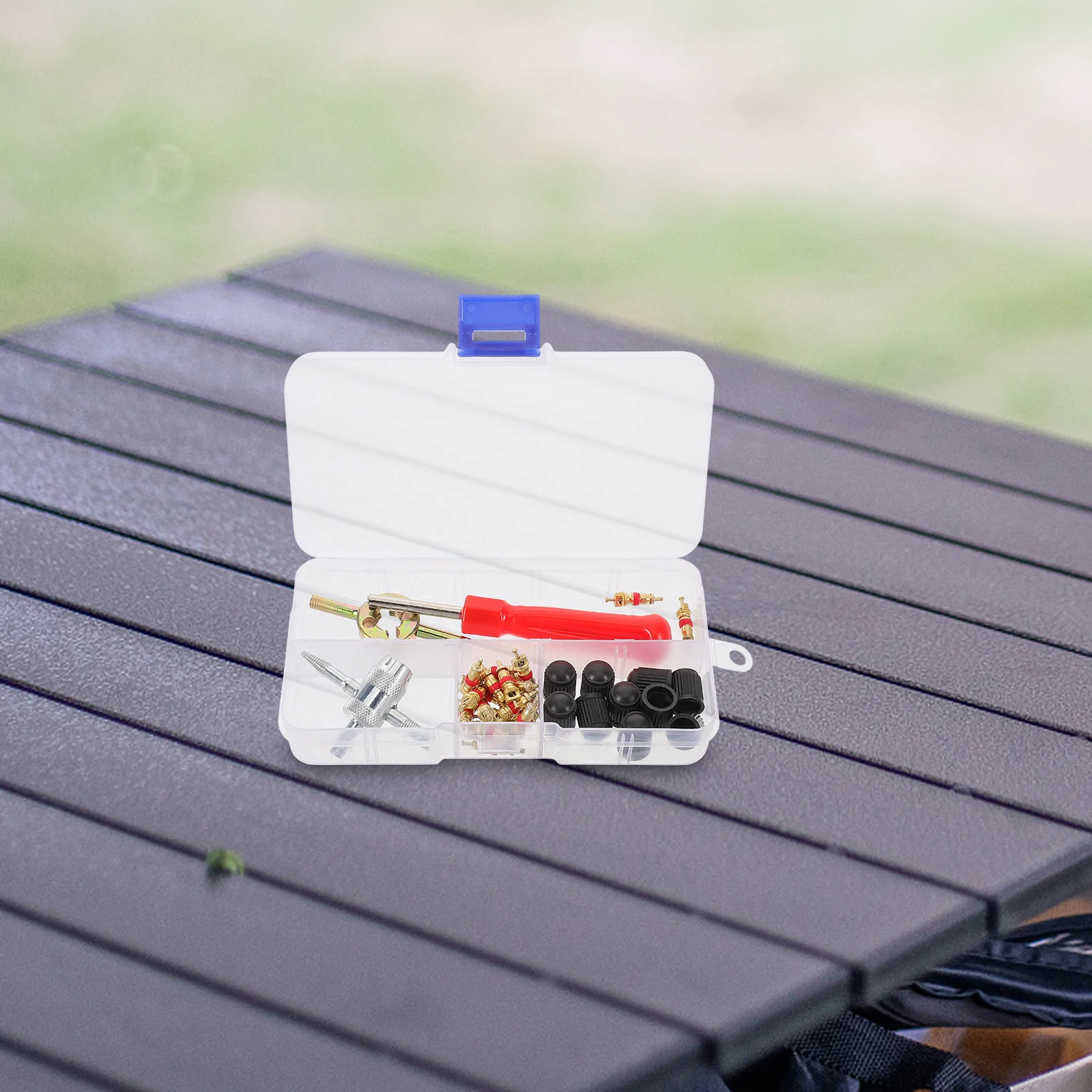 

1 Set Tire Stem Tool Kit With Copper Valve Cores Sturdy For Car Motorcycle Repair Valve Core Remover Installation Puller Rod