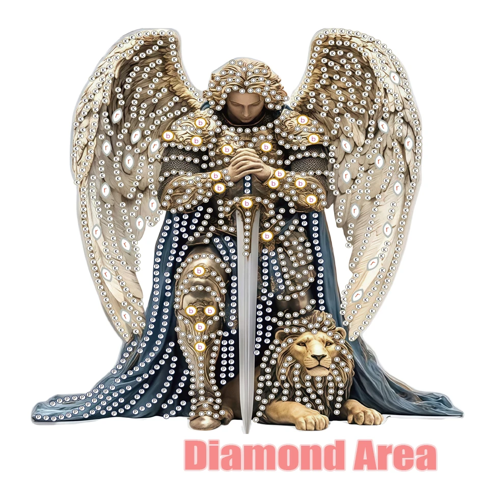 Saint Michael Archangel 5D Diy Partial Special-Shaped Diamond Art Kits desktop decor Crystal Mosaic Crafts Sparkling Ornaments