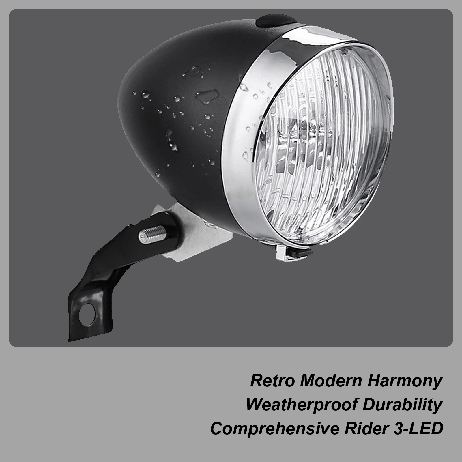 

Bicycle Light Front Headlight for Bike Retro Bright 3-Led Headlamp Waterproof for Night Riding Boys Women Kids Girls Scooter
