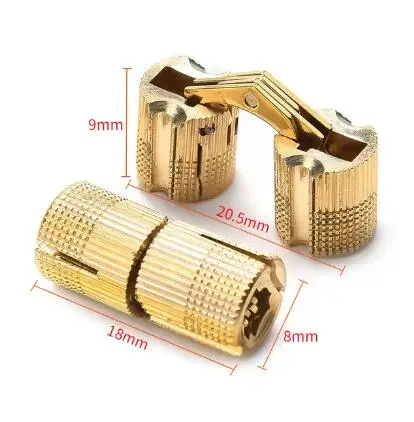 

Custom link - 100 Pieces 8mm Invisible Brass Hinges