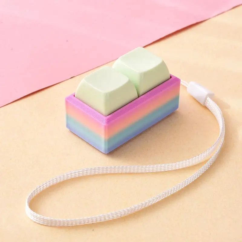 Colorful Mini Keyboard Fidget Toys With Satisfying Press Sound And Portable Lanyard For Adults Teens Students DailyStress Relief