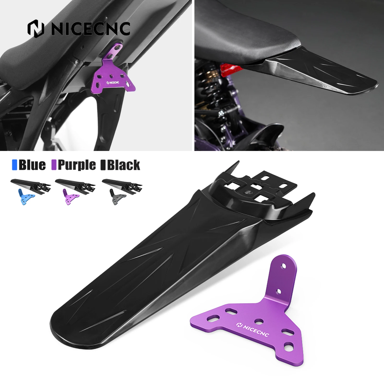 

NICECNC For Surron Light Bee X For Sur-Ron Light Bee S Tail Light Mounting Bracket & Extended Longer Rear Fender Protector
