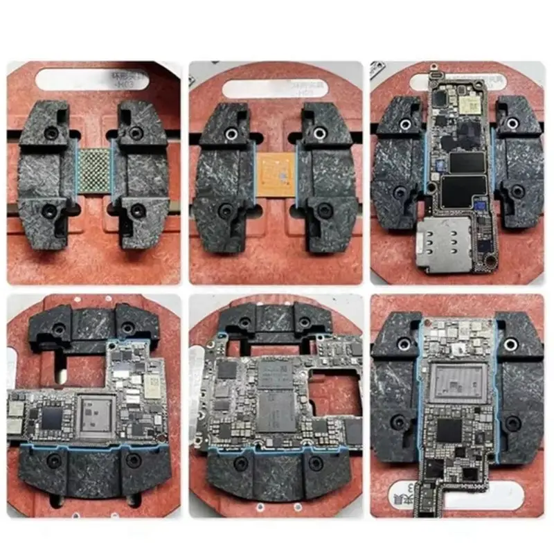 ABKW-Soldering Repair Clamp Universal Phone PCB BGA Circular Fixture Motherboard CPU IC Chip Glue Tin Remove Board Holder