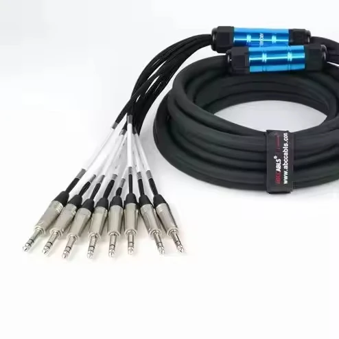 ABCCABLES 8 Channel TRS Audio Snake Cable, Balanced 1/4