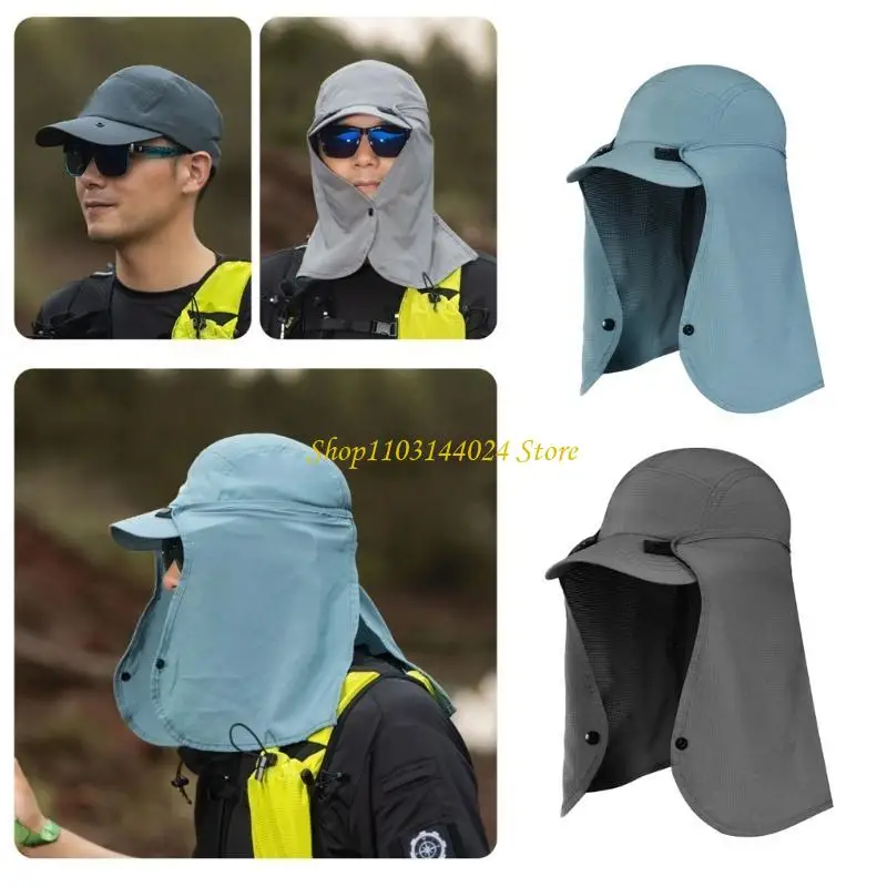 

N5KE Женская шляпа от солнца с шейным клапаном, большая дышащая шаль для жаркого сезона