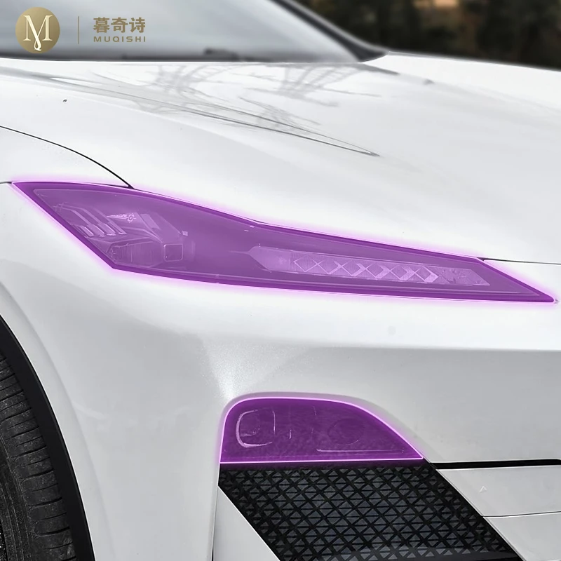 

MUQSHI pre cut car headlight scratch resistant PPF/TPU protective film transparent/smoked black film For Deepal SL03 2023-2025
