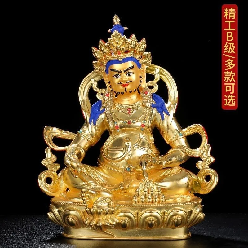 TOP GOOD Nepal high grade buddha statue Gilding Yellow Jambhala God of wealth Bring money luck