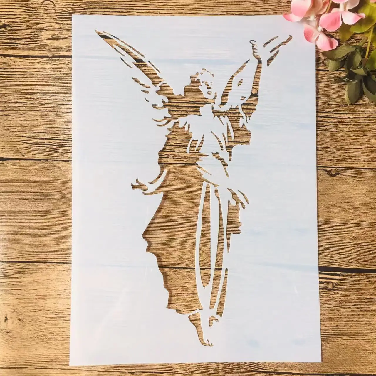 A4 29cm Angel GoddessDIY Layering Stencils Wall Painting Scrapbook Coloring Embossing Album Decorative Template