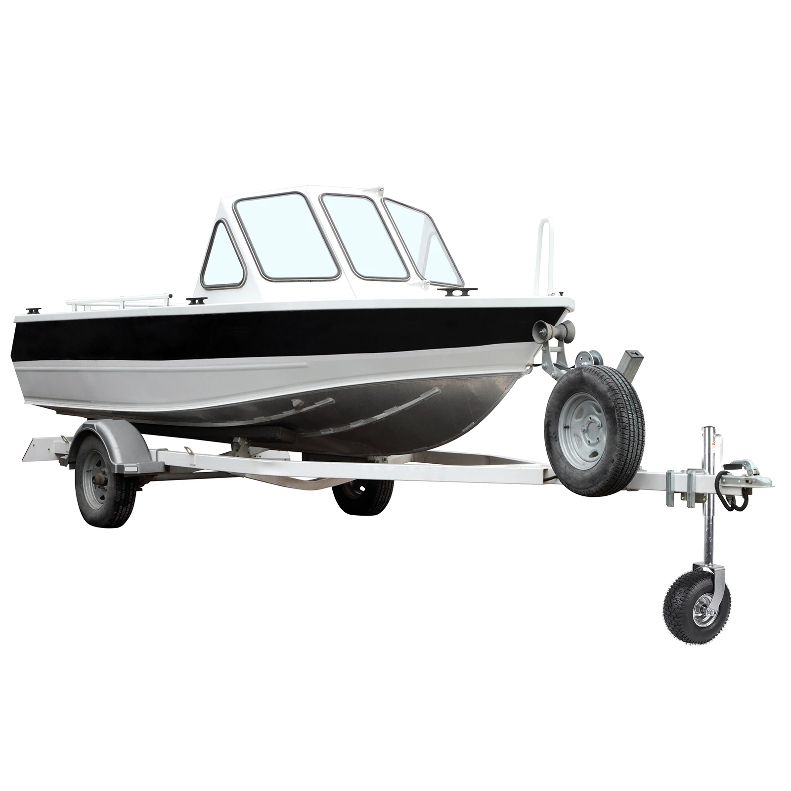 

Trailer Jack with Wheel 2000 Lbs Capacity Bolt-Fixed Tongue Trailer Jacks 11in Vertical Load Fit for RVs Boats