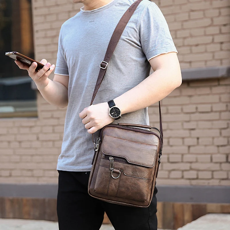 Men\'s Business Briefcase Vintage Shoulder Bag