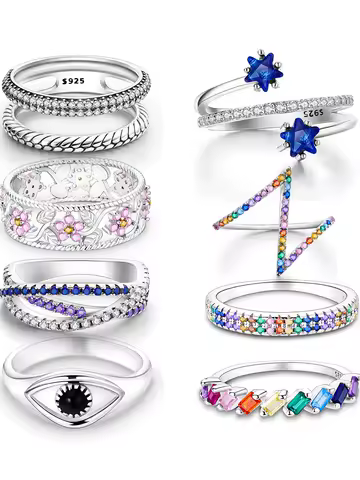 New Begonia Flower Rings 925 Sterling Silver Diamonds Colorful Zirconium Ring Beaded For Women Original Luxury Fine Jewelry Gift