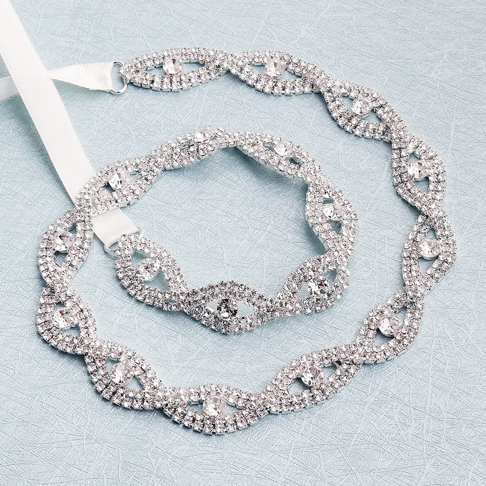 حزام زفاف كريستالي مجوف لحزام الزفاف وشاح متقاطع أنيق للعرائس وديكور حفلات وصيفة العروس وحزام العروس