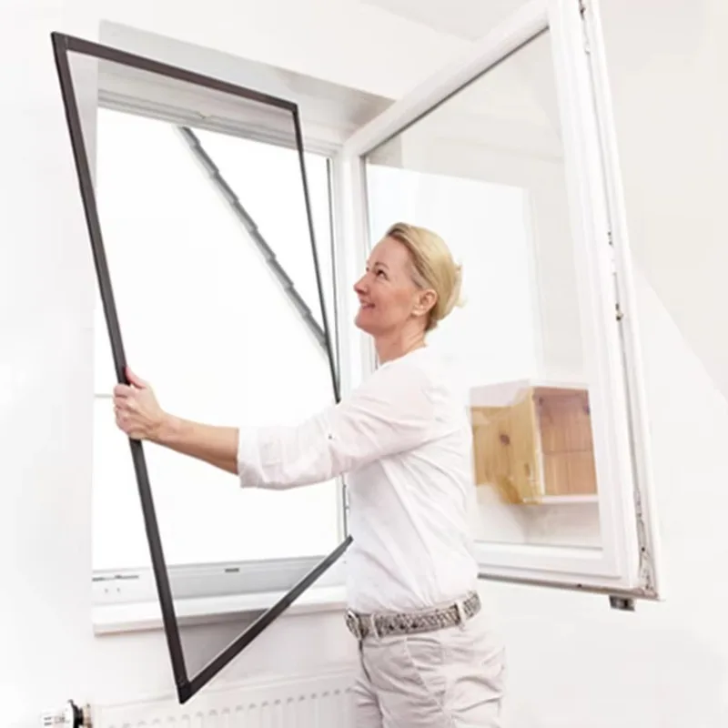 Customization Door Window Screens Custom Removable Aluminum Frame Screen Window Fiberglass Anti Dust Insect Fly Mosquito Window