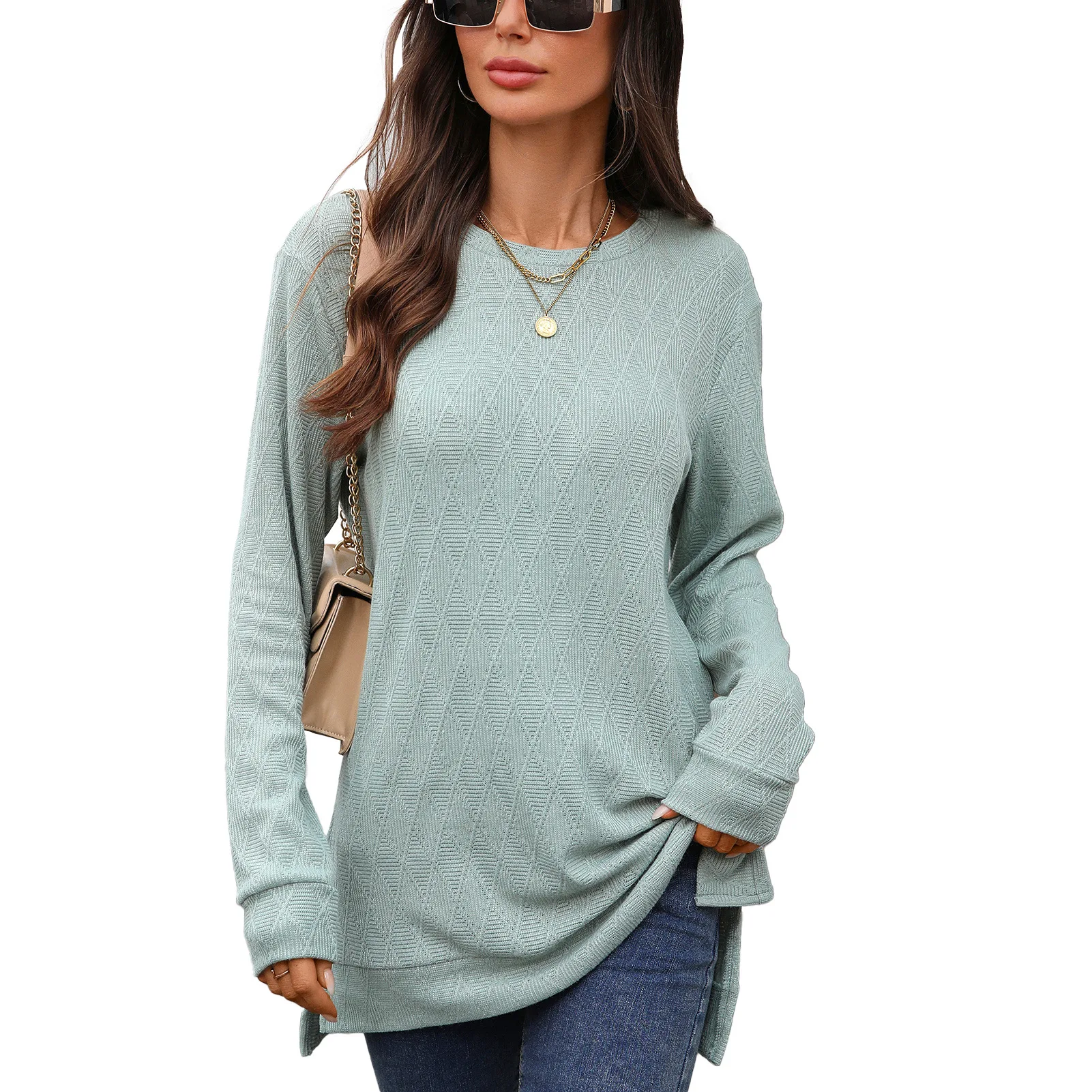

Women Long Sleeve Sweater Shirt Tops