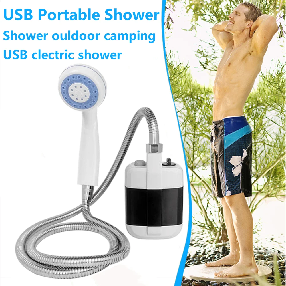 Portable Shower Camping Outdoor Shower Handheld Electric Shower Battery Powered Compact Handheld Rechargeable Camping Showerhead