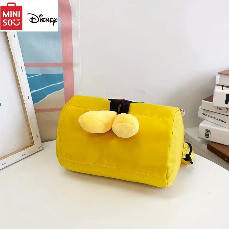 Disney Mickey Mouse Crossbody High-capacity Bowling Bag Fashionable Nylon Bucket Bag Mickey Pattern Cute Shoulder Handbag New