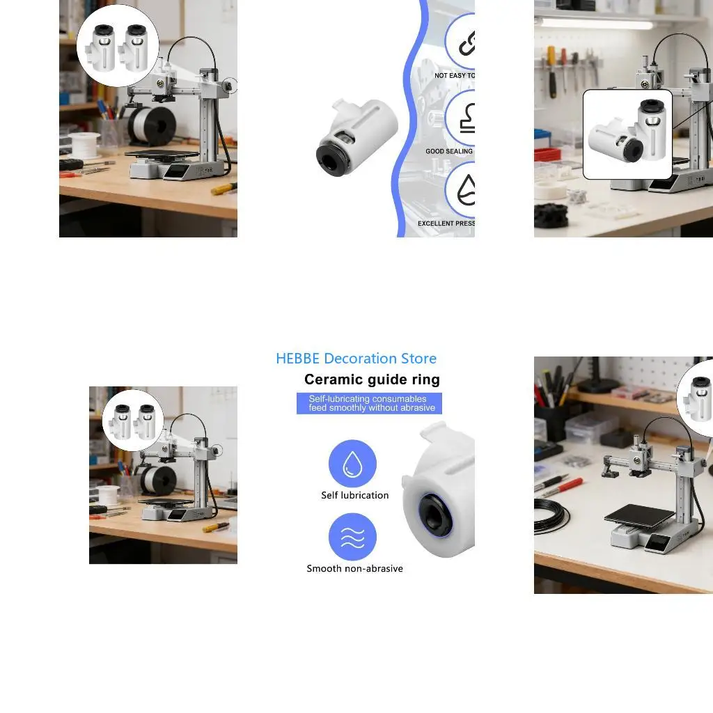 B0KC 2Pieces Upgraded PTFE Extruder Feed Tube Connectors For A1mini 3D Printer With AntiClogs and Heat Resistant Design