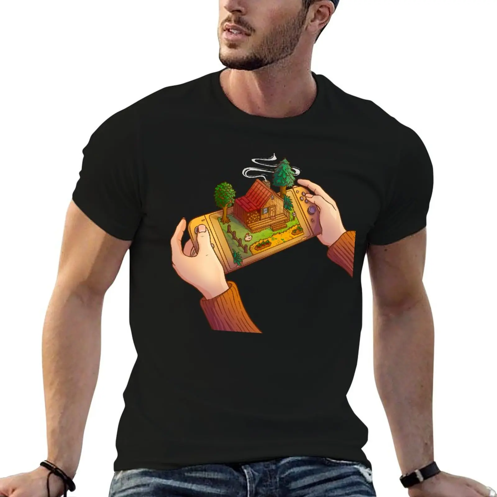 

Cozy farm illustration T-Shirt t shirt for man 100 percent cotton man tshirt t shirts for man slim fit T-Shirt