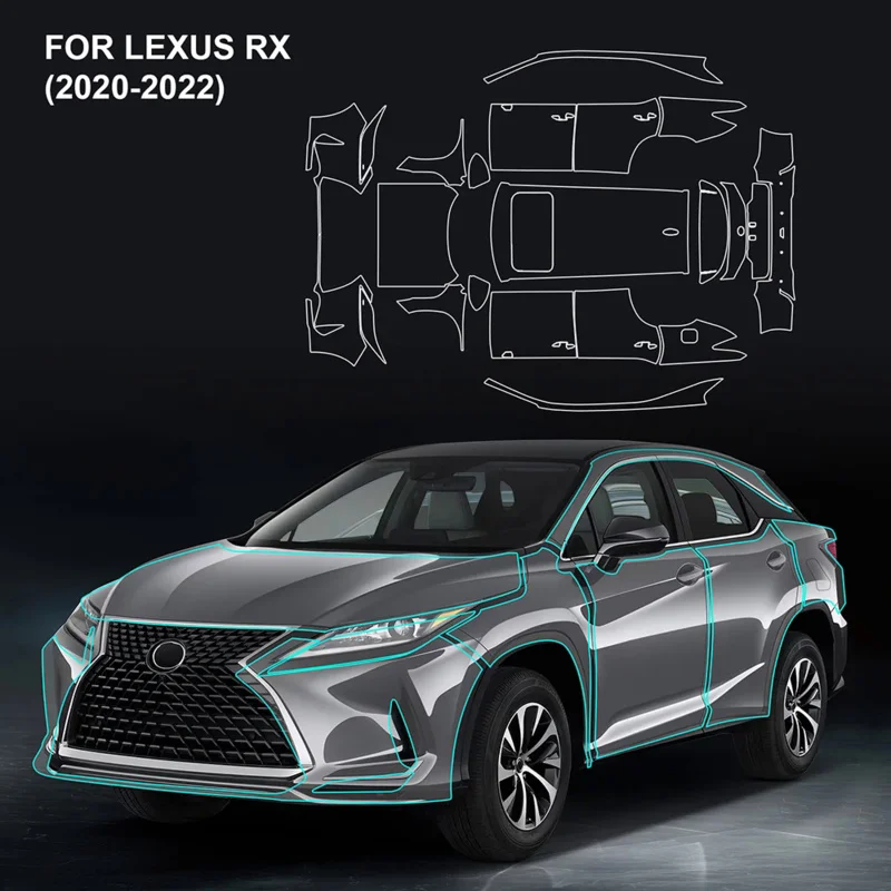 

PPF TPU for Lexus RX 2020 2021 2022 precut paint protection film car body clear bra TPU transparent anti scratch 8.5mil