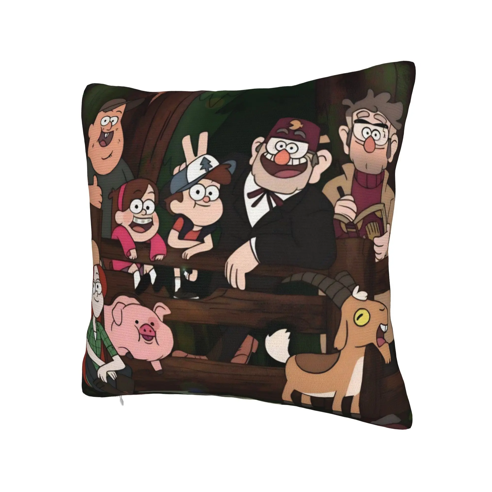 Decorative Pillow Cover G-Gravity Falls Merchandise Home  Throw Pillow Case Cover Zipper Multi-Size