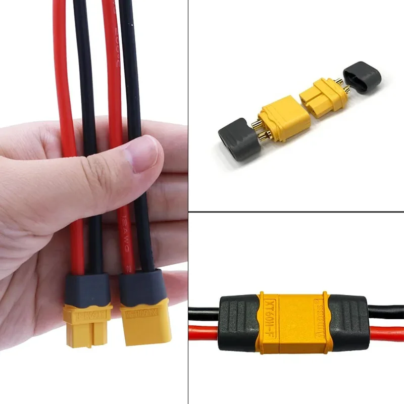 XT60H Male-Female Connector Plug Cable (14/12/10 AWG Silicone Wire) Universal XT60 Extension Cable