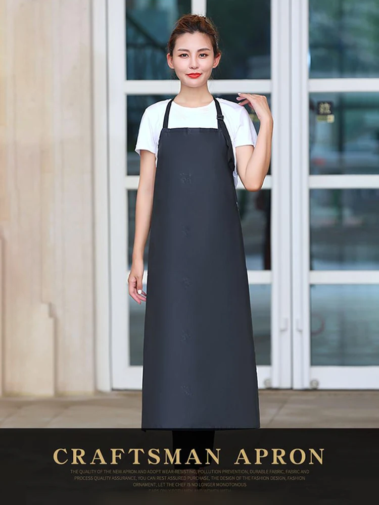 Extra Long Large Waterproof Oilproof Apron Full Coverage Heavy Duty Protection Easy Clean Work Apron for Kitchen and Dishwashing