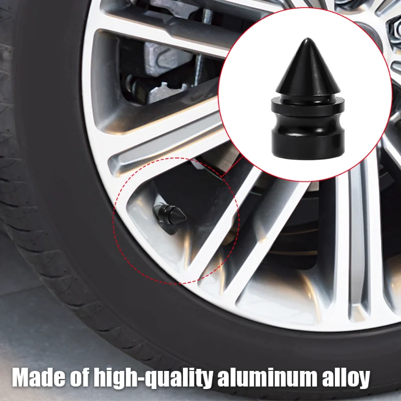 4Pcs Aluminium Alloy Valve Stem Caps Car Styling Dustproof Protective Cover Universal Auto Truck Motorcycle Tire Stem Valve Caps