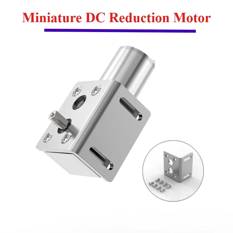 JGY-370 Miniature DC Reduction Motor 6v/12v/24v 6RPM~375RPM Large Torque Forward and Reverse Speed Regulating Turbine Worm Motor