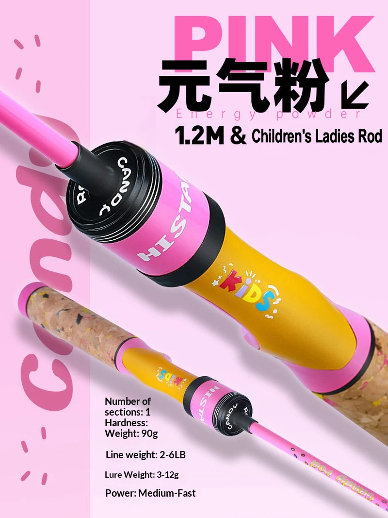 

Histar Candy Pink Spinning Lure Fishing Rod Full Set With Spinning Reel And Assorted Lures For Women Beginner Outdoor Fishing