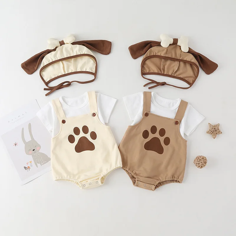 Baby Dog Style Harper 2024 Autumn New Infant and Toddler Bodysuit Baby Centenary Fashion Popular Versatile and Cute