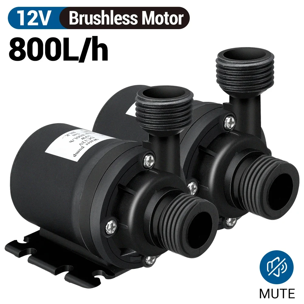 

Бесщеточный водонепроницаемый портативный погружной насос DC12V/DC24V 800 л/ч для фонтанов, водонагревателей, душевых систем, мини-бустерный насос
