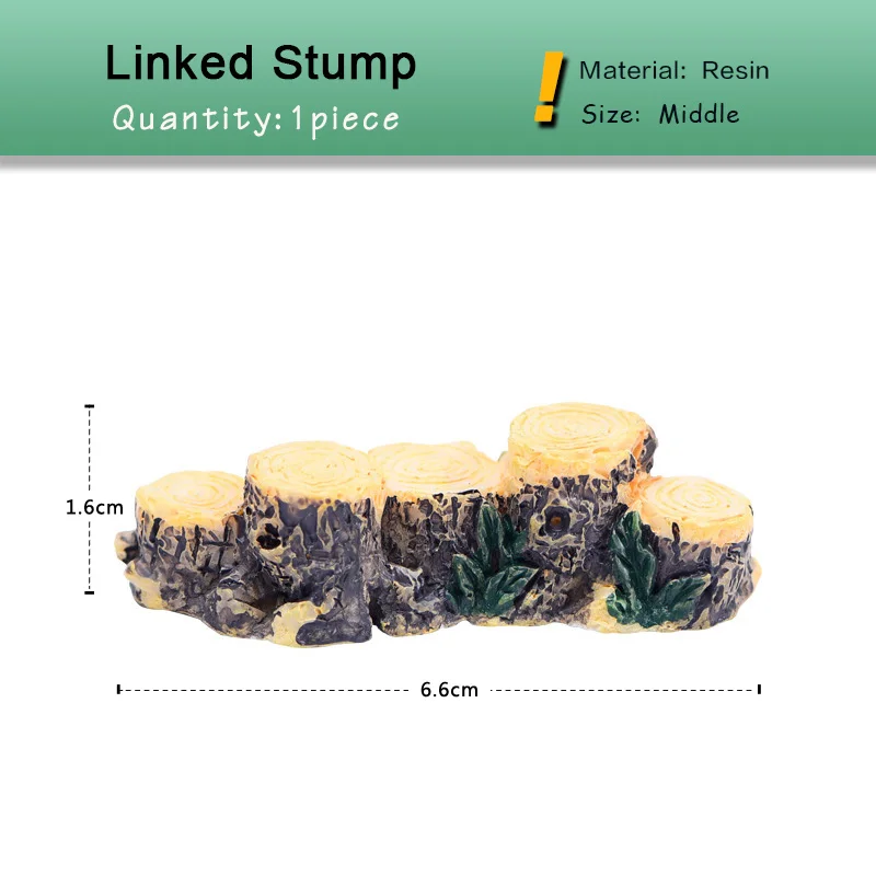 1pc Simulated Tree Stump Miniature Figurine fairy garden Decoration Figures Home Cake Car ornaments cartoon statue resin