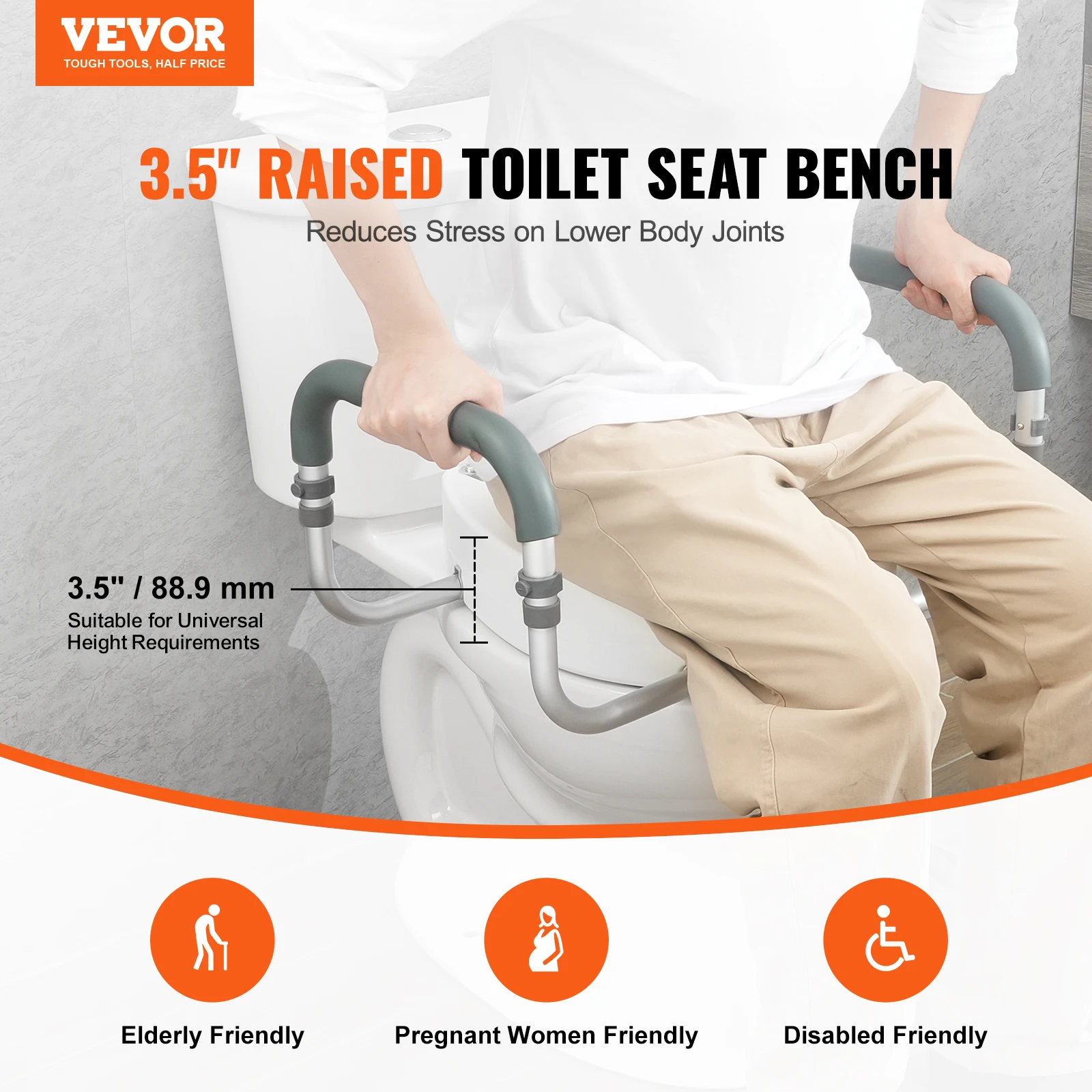 VEVOR Raised Toilet Seat 3.5