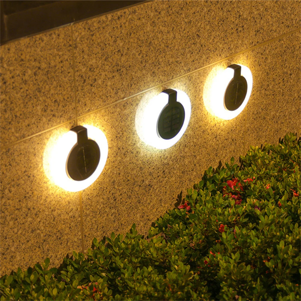 

1/4Pack Solar Powered LED Outdoor Lights Waterproof Warm White Atmosphere Lighting for Garden Fence Lawn Porch Walkway Decor
