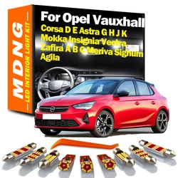 LED Interior Light Kit For Opel Vauxhall Zafira A B C Astra G H J K Corsa D E Mokka Insignia Vectra Meriva Signum Agila Car Bulb