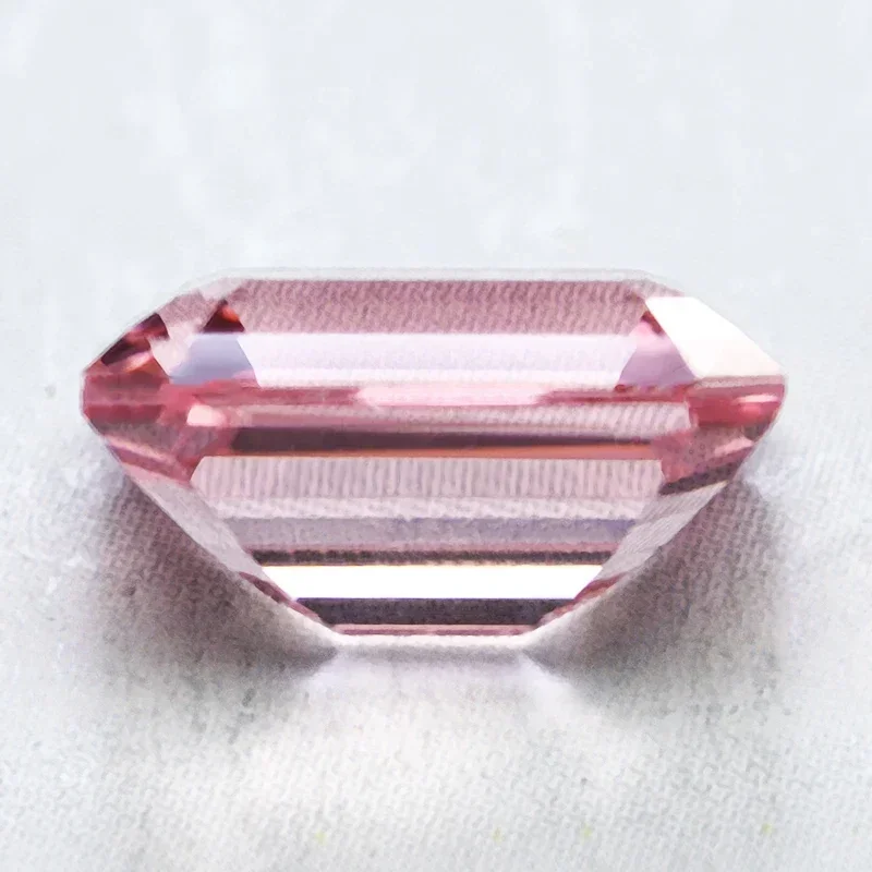 Lab Grown Padparadscha Red Lotus Color Emerald Cut Selectable AGL Certificate Gemstone Charms DIY Top Jewelry Making Materials