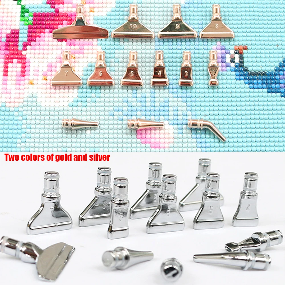 Stainless Steel Diamond Painting Tools - Multi Placer Tips Pen Nibs Kit for Replacement Diamond Painting Pen Heads