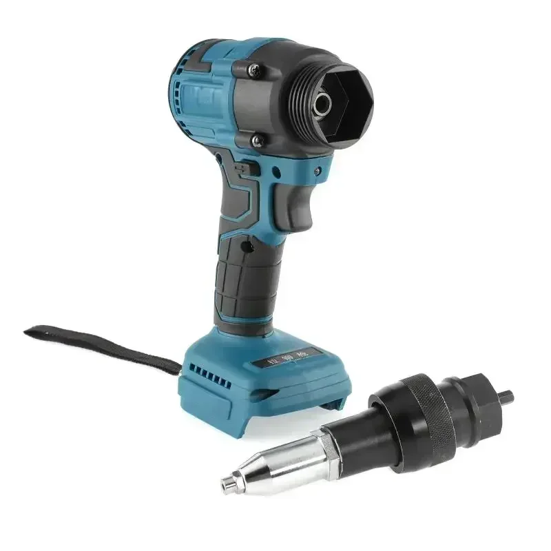 88V Cordless Electric Riveter Gun 3.2-4.8mm Portable Brushess Screwdriver for Makita Battery Power Riveting Tool With LED Light