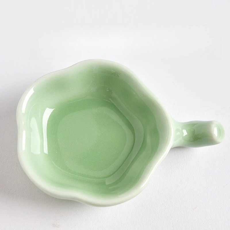 Ceramic Ink Dish with Pen Rest Chinese Calligraphy Ink Plate Brush Holder Traditional Wenfangsibao Writing Art Supplies