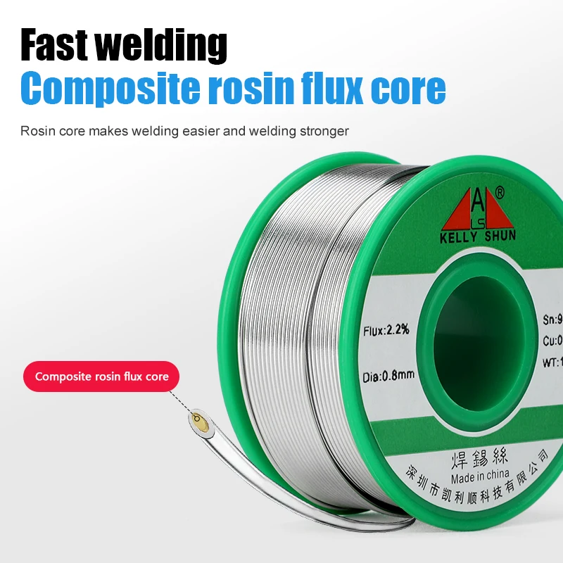 2024 jenis baru bebas timbal kawat solder ramah lingkungan rosin mengandung kemurnian tinggi pemeliharaan kawat solder besi solder