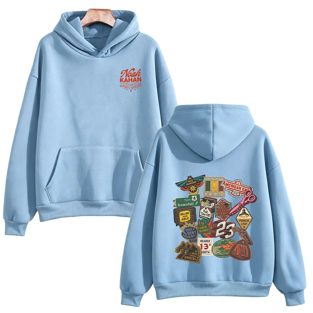 Noah Kahan Tracklist Hoodies Y2K Ästhetik Print Sweatshirt Damen Herren Streetwear Mode High Street Casual Langarm Pullover – Detail 10