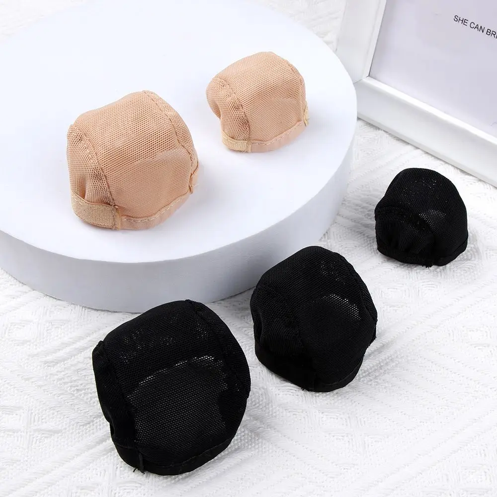 Black/Beige Color Doll DIY Accessories Wig Toy Head Headgear Non-slip Hat Cap Hairnet Net Fixed Hair