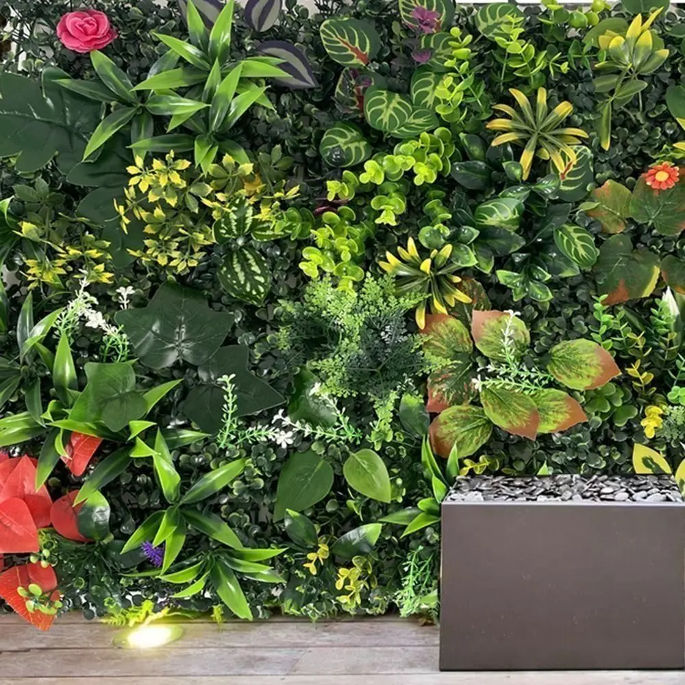 DIY Artificial Plant Wall Panel 75x25cm UV Protection Artificial Eucalyptus Carpet Green No Watering Artificial Fern Grass
