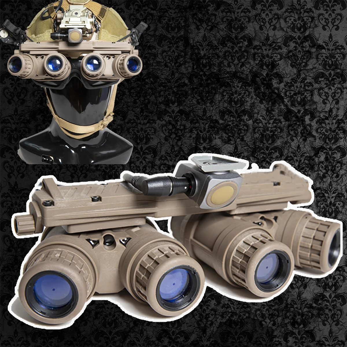 Airsoft Hunting Tactical FMA GPNVG Functional versionNight Vision Goggles Model for Four-Tube Binocular Night Vision Cosplay