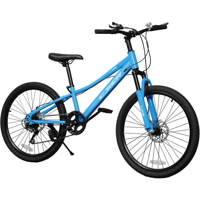 

20Inch Kids Mountain Bike, Kids Bike 7 Speeds, Bikes for Kids 6-14 Dual-Disc Brake, Anti-Slip Butyl Tires, Multi Color