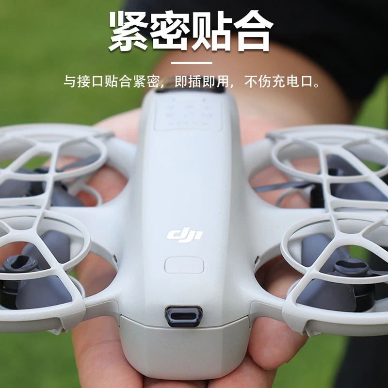 غطاء حماية من الغبار والرطوبة بمنفذ شحن من السيليكون ، مناسب لبطارية DJI Neo ، طائرة بدون طيار محمولة باليد ، ملحقات المكونات