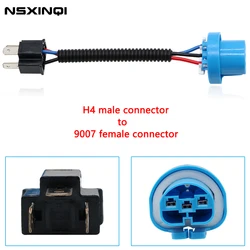 NSXINQI 1piece H4 Male Connector to 9007 HB5 Female Connectors Conversion Adaptor Wiring Harness Headlight Fog Light