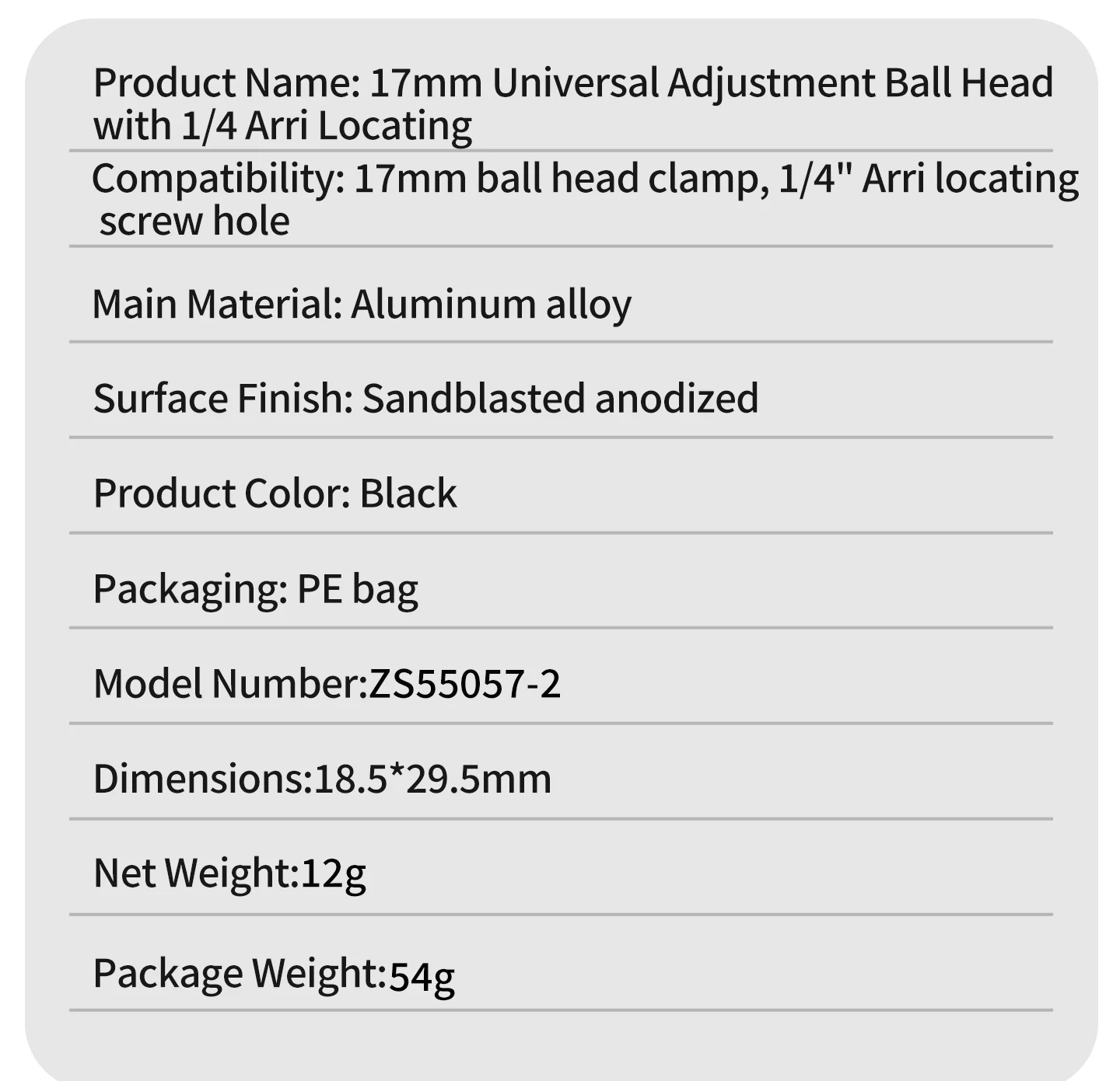 17mm Kugelkopfadapter ARRI Positionierungs-Aluminiumhalterung 1/4 Zoll Schraube für Gopro 13 Insta360 X5 DJI Actionkamera Magic Arm Handyhalterung – Detail 12