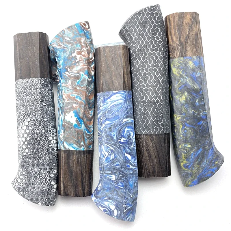 

Новый кухонный нож с цельной ручкой-композитная ручка из черной смолы ручной работы (несколько узоров) для ручки кухонного ножа своими руками