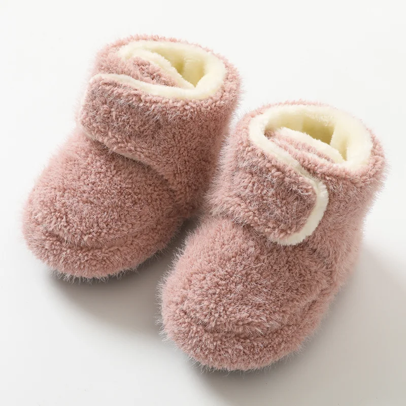 Baby Winter Plush Fluffy Shoes Walkers Toddler Booties Children Flats Cribs Barefoot Shoes Newborn Girls Boys Baby Items Stuff